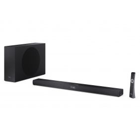 Sharp 2.1ch Ultra-slim Dolby Atmos/DTS Virtual: X Soundbar with Wireless Subwoofer | HT-SBW320 | 360 W | Bluetooth | Black | Wireless connection