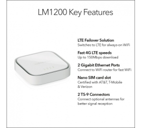 Ecost prekė po grąžinimo NETGEAR 4G LTE modemas (LM1200) - Naudojamas LTE kaip interneto ryšys