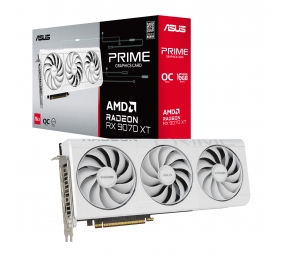 Asus Prime Radeon RX 9070 XT White OC Edition 16GB GDDR6 | AMD | 16 GB | Radeon RX 9070 XT | GDDR6 | HDMI ports quantity 1 | PCI Express 5.0
