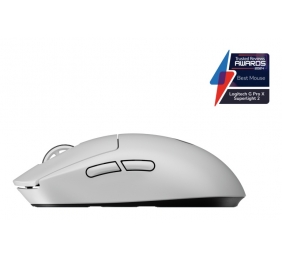 Logitech G PRO X Superlight 2 Belaidė žaidimų pelė, RF Wireless, 32000 DPI, Balta