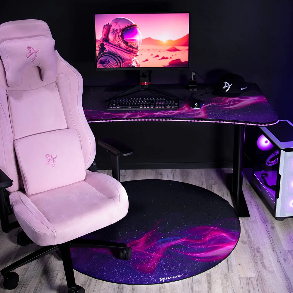 Arozzi Zona Round Floor Pad | Purple Galaxy