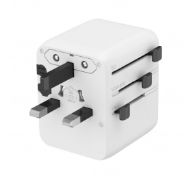 Gembird Universal travel power adapter | TPA-1A2C20-01-W | 20 W | Travel Adapter