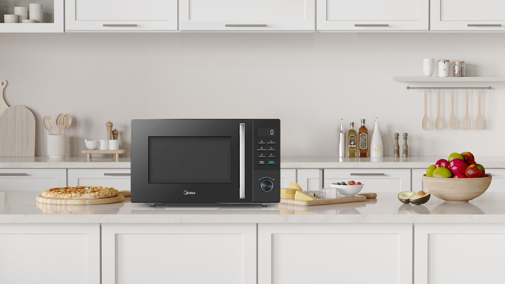 Midea Microwave oven | MMO-AM25VB(BK) | Free standing | 25 L | 900 W | Black