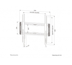 Neomounts Wall mount | WL30-550BL14 TV mount wall | 32-75 " | Maximum weight (capacity) 50 kg | Black