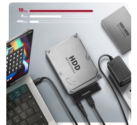 AXAGON USB-C 10Gbps FAST PORT X adapter for 2.5"/3.5" SSD/HDD | ADSA-FPX