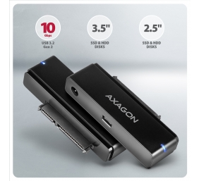 AXAGON USB-C 10Gbps FAST PORT X adapter for 2.5"/3.5" SSD/HDD | ADSA-FPX