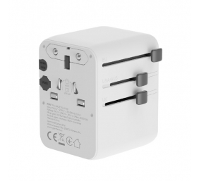 Gembird Universal travel power adapter, 70 W | TPA-2A3C70-01-W