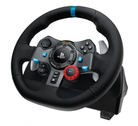 Logitech G29 Driving Force Žaidimų vairas ir pedalai + G435 Ausinės, skirta PC, PS3, PS4, PS5, Juoda