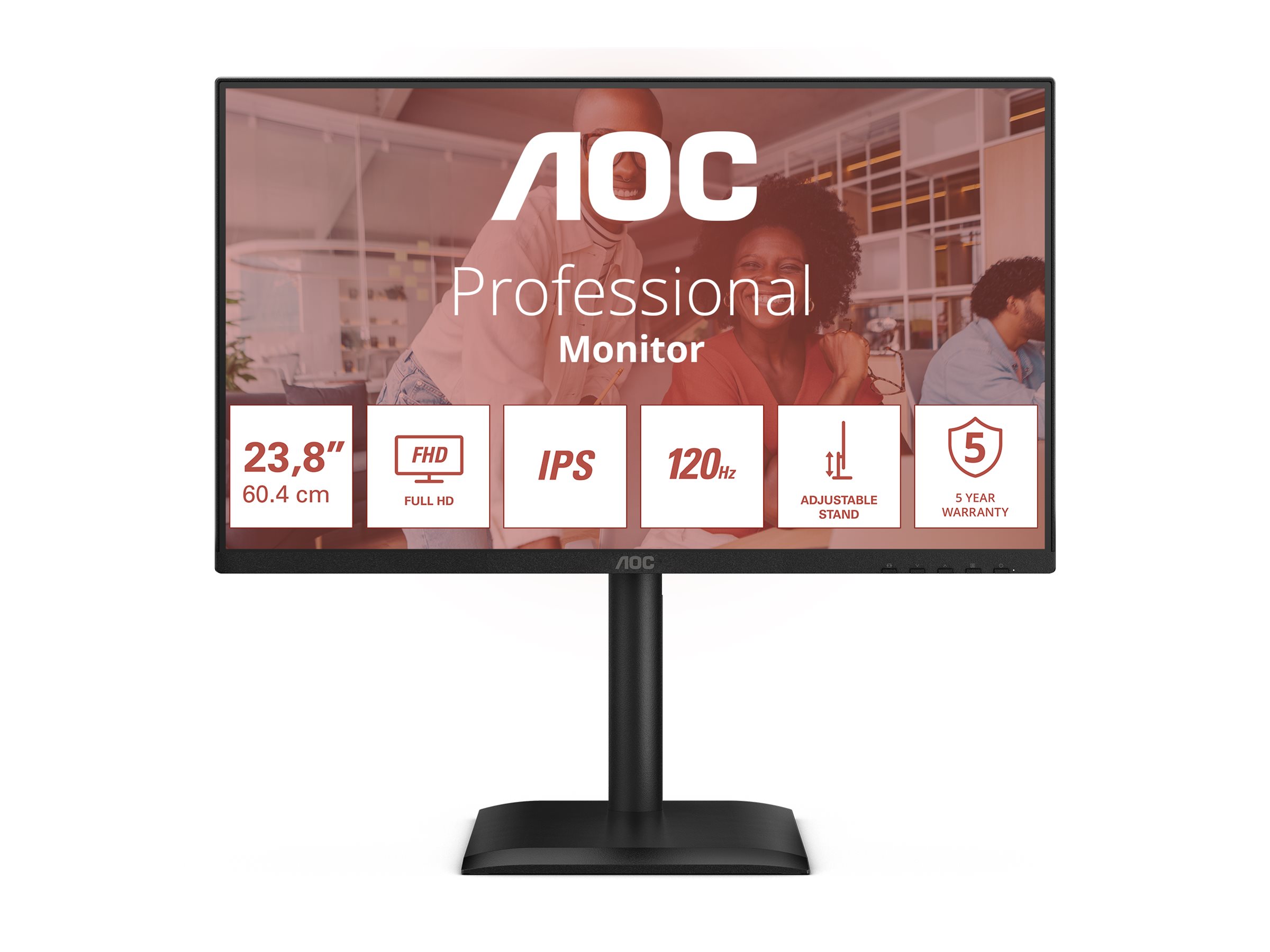 AOC | 24E4U | 23.8 " | IPS | FHD | 16:9 | 120 Hz | 4 ms | 1920 x 1080 pixels | 300 cd/m²