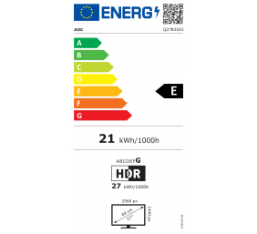 Philips 27E2N1110/00 | 27 " | IPS | FHD | 16:9 | 120 Hz | 4 ms | 1920 x 1080 pixels | 300 cd/m² | HDMI ports quantity 1