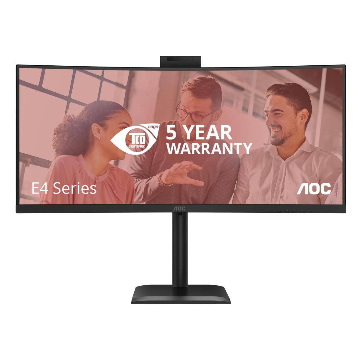 AOC | CU34E4CW | 34 " | VA | UWQHD | 120 Hz | 4 ms | 3440 x 1440 pixels | 350 cd/m² | HDMI ports quantity 2 | Black