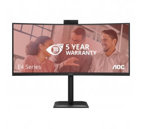AOC | CU34E4CW | 34 " | VA | UWQHD | 120 Hz | 4 ms | 3440 x 1440 pixels | 350 cd/m² | HDMI ports quantity 2 | Black