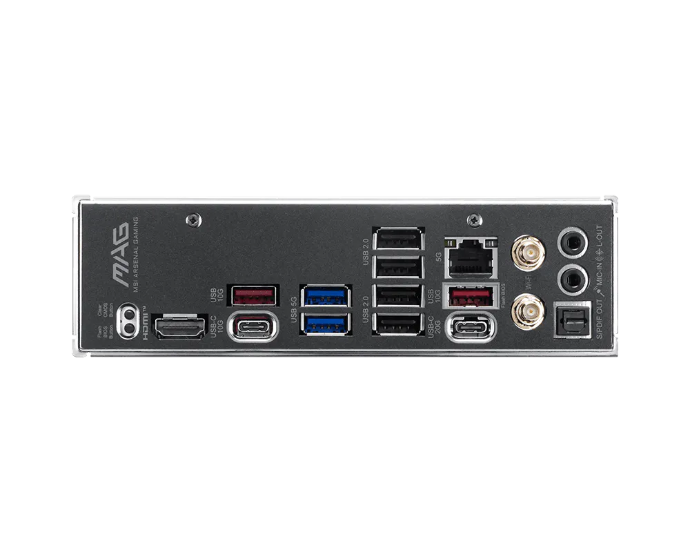 MSI MAG B850 TOMAHAWK WIFI | Processor family AMD | Processor socket AM5 | DDR5 | Supported hard disk drive interfaces SATA, M.2 | Number of SATA connectors 4