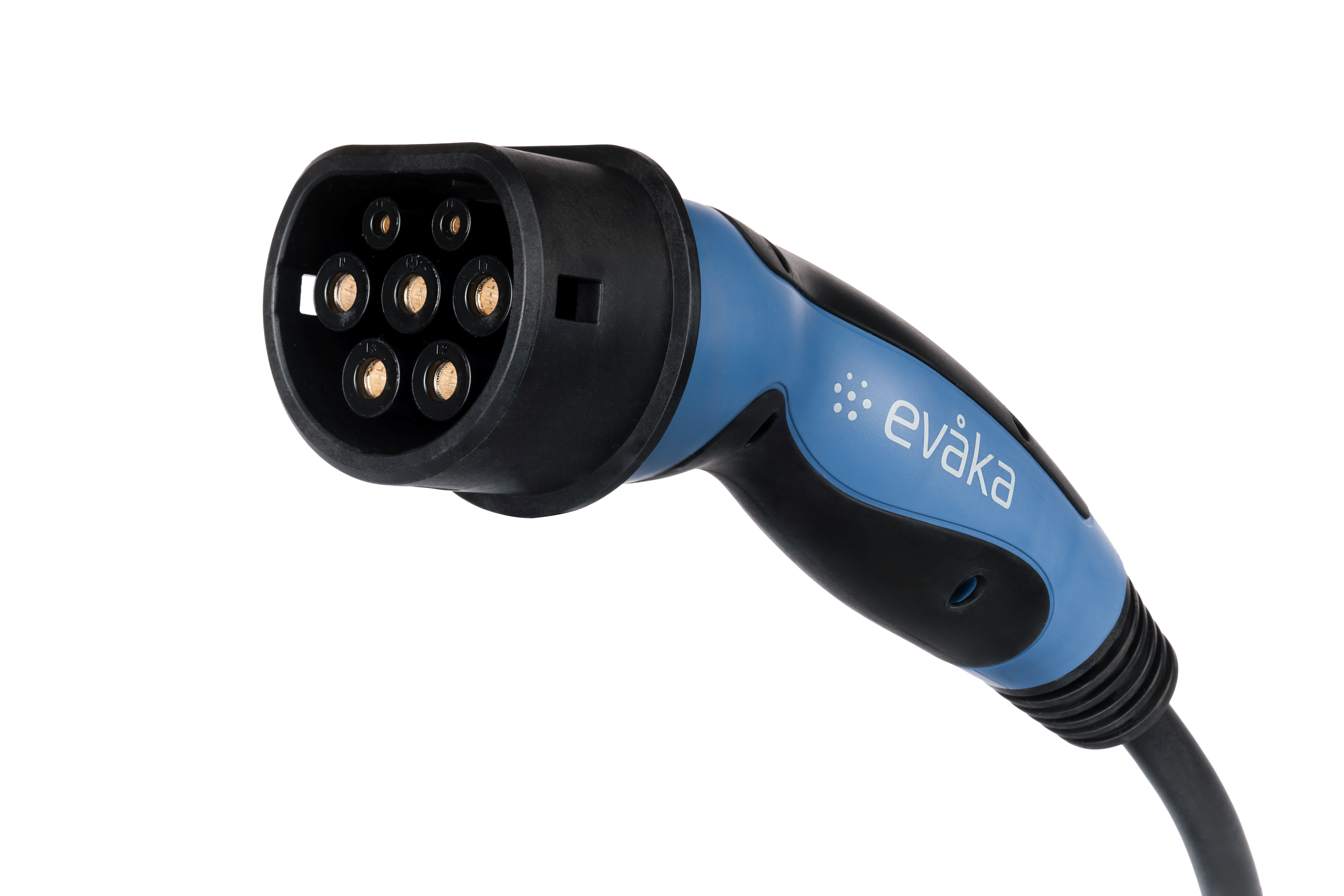 Evaka EV charging cable Type2-Type2, 22 kW, 32 A, 5x6 mm2, 1x0.5 mm2, 5 m | EVA503325 | Black