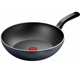 TEFAL Pan | H0561942 | Wok | Diameter 28 cm | Suitable for induction hob | Fixed handle | Black