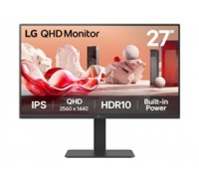 LG | 27BA54QB-B | 27 " | IPS | QHD | 16:9 | 75 Hz | 5 ms | 2560 x 1440 pixels | 350 cd/m² | HDMI ports quantity 2