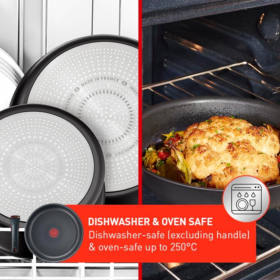 TEFAL Pots and pans set, 4 pcs | L7629453 Ingenio Daily Chef | Frying | Diameter 18/22/26 cm | Suitable for induction hob | Removable handle