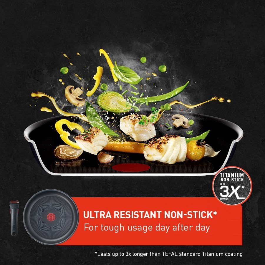 TEFAL Pots and pans set, 4 pcs | L7629453 Ingenio Daily Chef | Frying | Diameter 18/22/26 cm | Suitable for induction hob | Removable handle