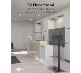 Goobay Floor stand | TV Floor Stand Basic, Size L | Swivel | 37-70 " | Maximum weight (capacity) 40 kg | Black