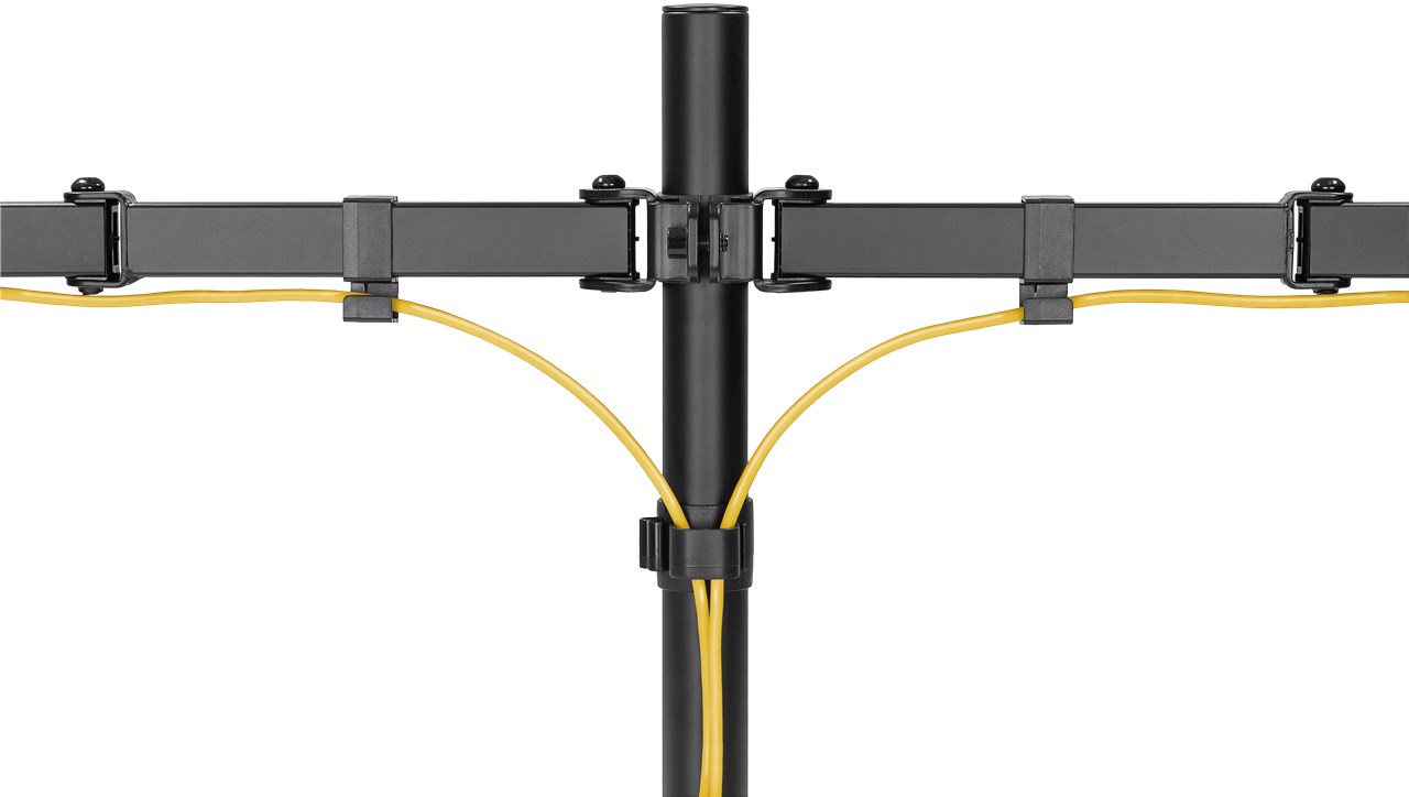 Goobay Dual Monitor Mount Flex | Swivel, Tilt, Rotation | 17-32 " | Maximum weight (capacity) 8 kg | Black