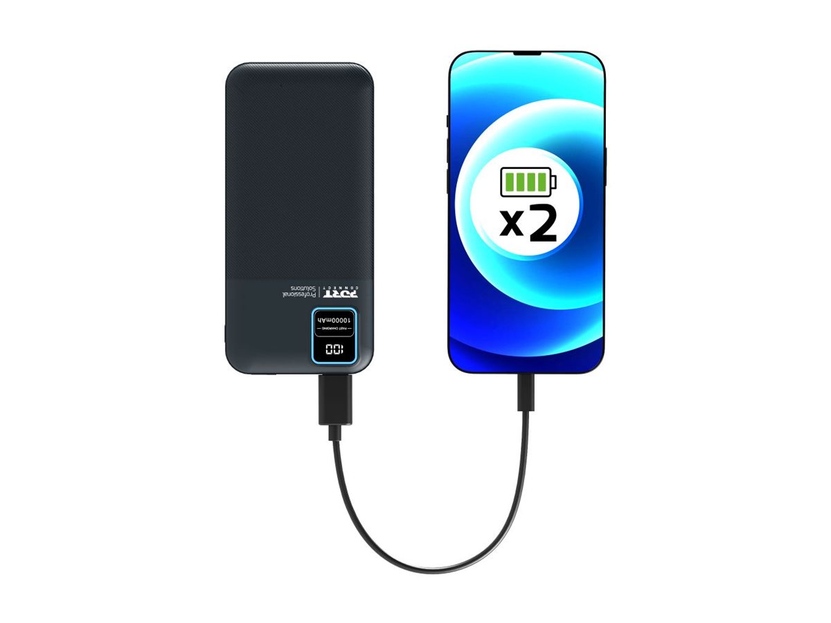 PORT CONNECT | External USB-C battery | 10000 mAh | Blue