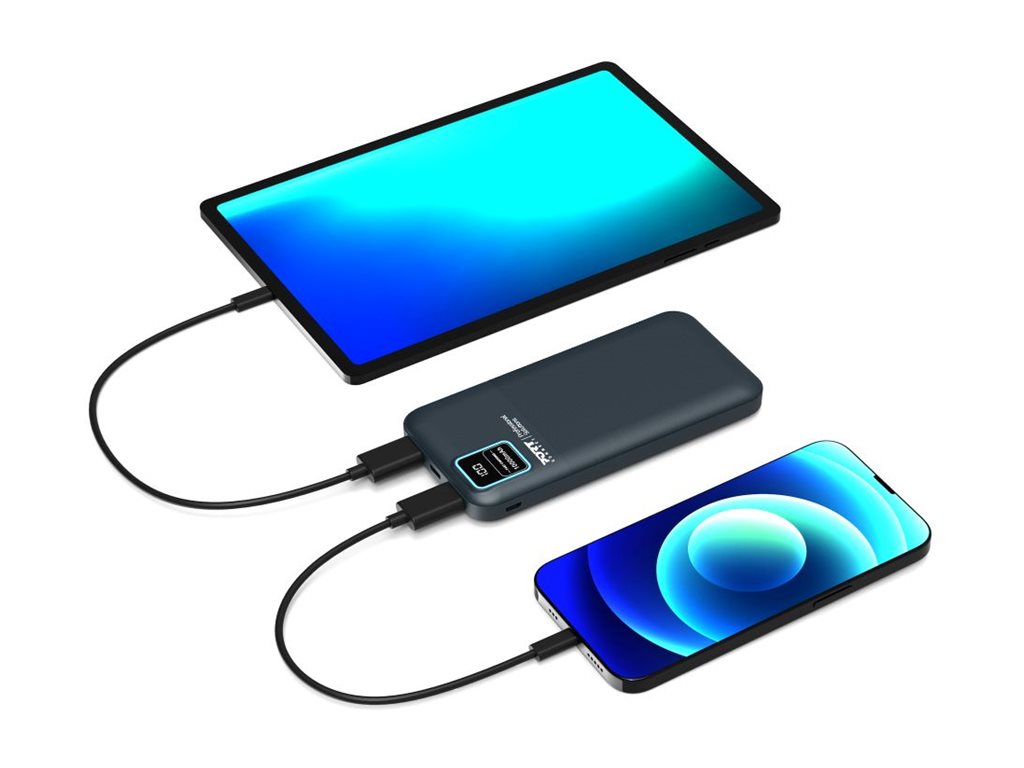 PORT CONNECT | External USB-C battery | 10000 mAh | Blue