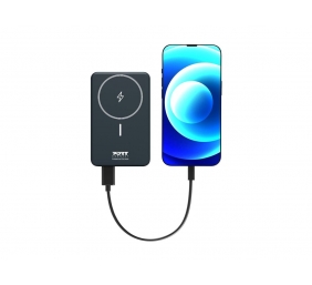 PORT CONNECT | USB-C external battery PD, Wireless Qi2 | 10000 mAh | Blue