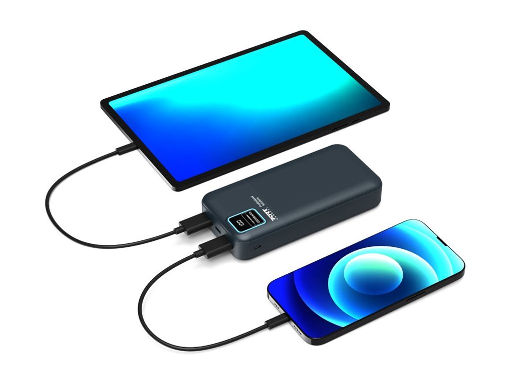 PORT CONNECT External USB-C battery | 20000 mAh | Blue