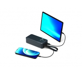 PORT CONNECT External USB-C battery integrated lamp | 30000 mAh | Blue