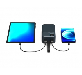 PORT CONNECT External USB-C battery integrated lamp | 30000 mAh | Blue