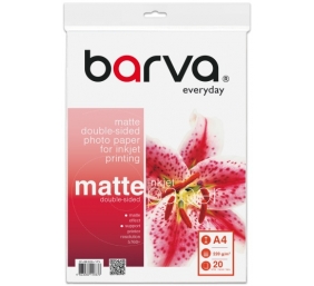 Fotopopierius Barva (IP-BE220-175) Everyday Dvipusis Matinis 220 g/m², A4, 20 lapų