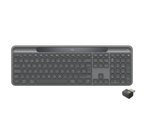 Logitech Signature Slim Solar+ K980 for Business Belaidė klaviatūra, RF+Bluetooth, US Int, Graphite