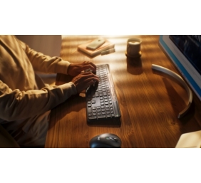 Logitech Signature Slim Solar+ K980 for Business Belaidė klaviatūra, RF+Bluetooth, US Int, Graphite