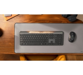 Logitech Signature Slim Solar+ K980 for Business Belaidė klaviatūra, RF+Bluetooth, US Int, Graphite