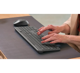 Logitech Signature Slim Solar+ K980 for Business Belaidė klaviatūra, RF+Bluetooth, US Int, Graphite