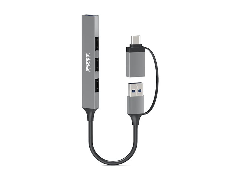 PORT CONNECT | HUB USB-C/USB-A 4 ports USB-A 3.0 5Gbps | 900160