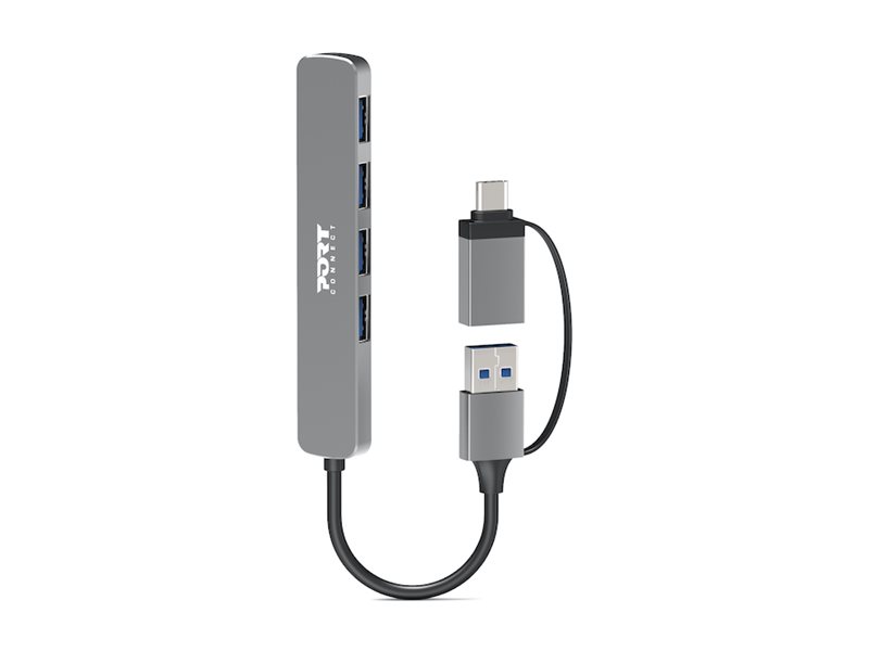 PORT CONNECT | Hub USB-C/USB-A vers 4 ports USB-A 3.0 5Gbps
