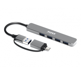 PORT CONNECT | Hub USB-C/USB-A vers 4 ports USB-A 3.0 5Gbps