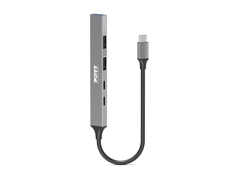 PORT CONNECT | USB-C Hub with 4 USB ports, 1X USB-C, 100W
