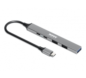 PORT CONNECT | USB-C Hub with 4 USB ports, 1X USB-C, 100W