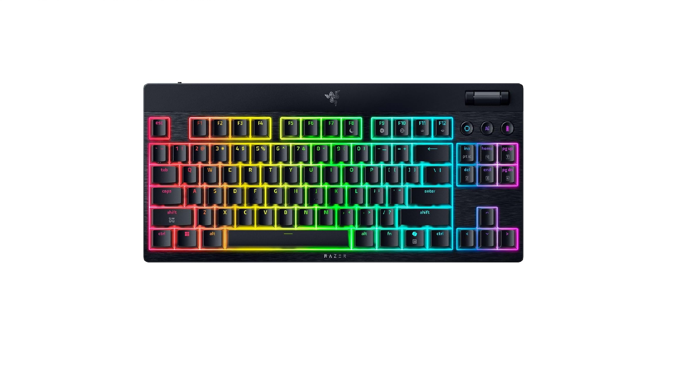 Razer | BlackWidow V4 Low-Profile HyperSpeed | Keyboard | Wireless | US | Bluetooth | Green Switches | Black