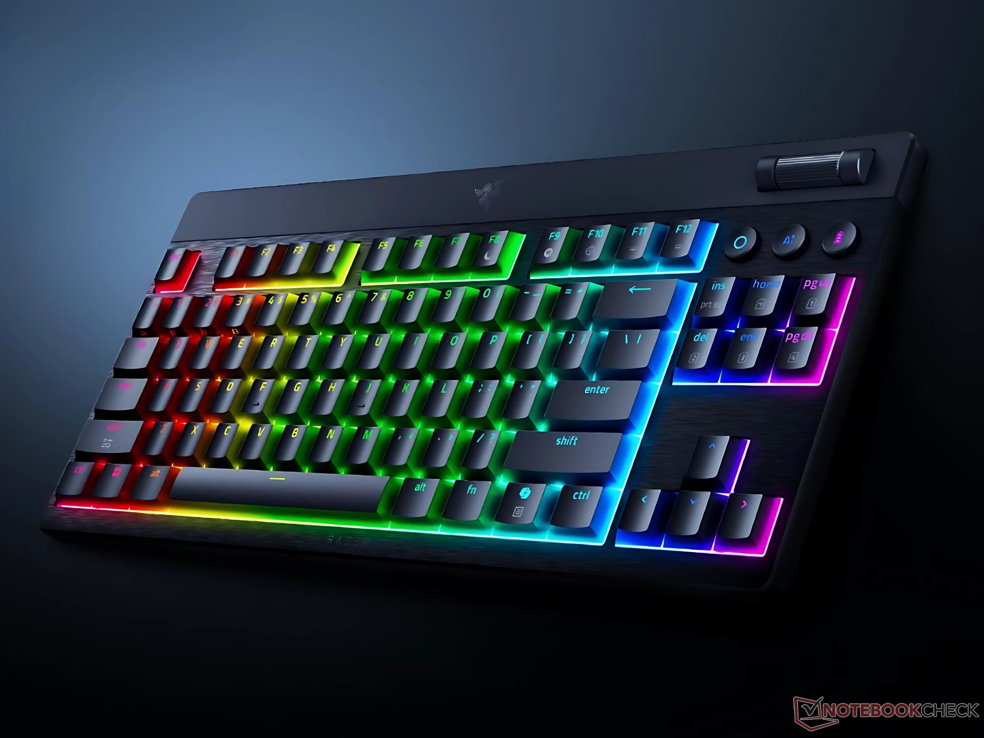 Razer | BlackWidow V4 Low-Profile HyperSpeed | Keyboard | Wireless | US | Bluetooth | Green Switches | Black