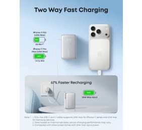 Anker Nano Power Bank 45W with Built-In Retractable USB-C Cable | A1638H11 | 10000 mAh | Black