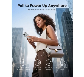 Anker Nano Power Bank 45W with Built-In Retractable USB-C Cable | A1638H11 | 10000 mAh | Black