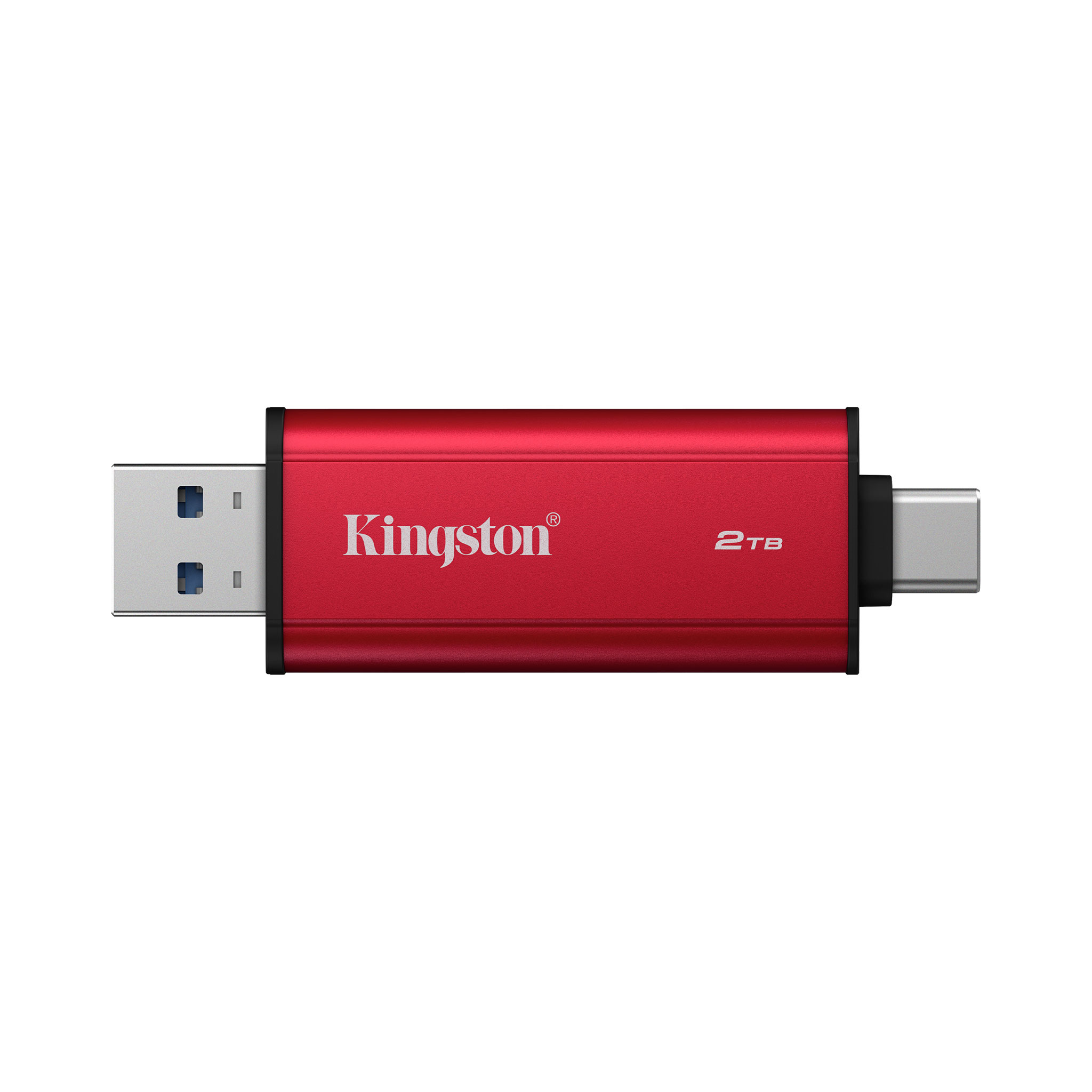Kingston Dual Portable Solid-State Drive, USB Type-A and Type-C | 2000 GB | Solid-state drive interface USB 3.2 Gen 2 | Read speed 1050 MB/s | Write speed 950 MB/s
