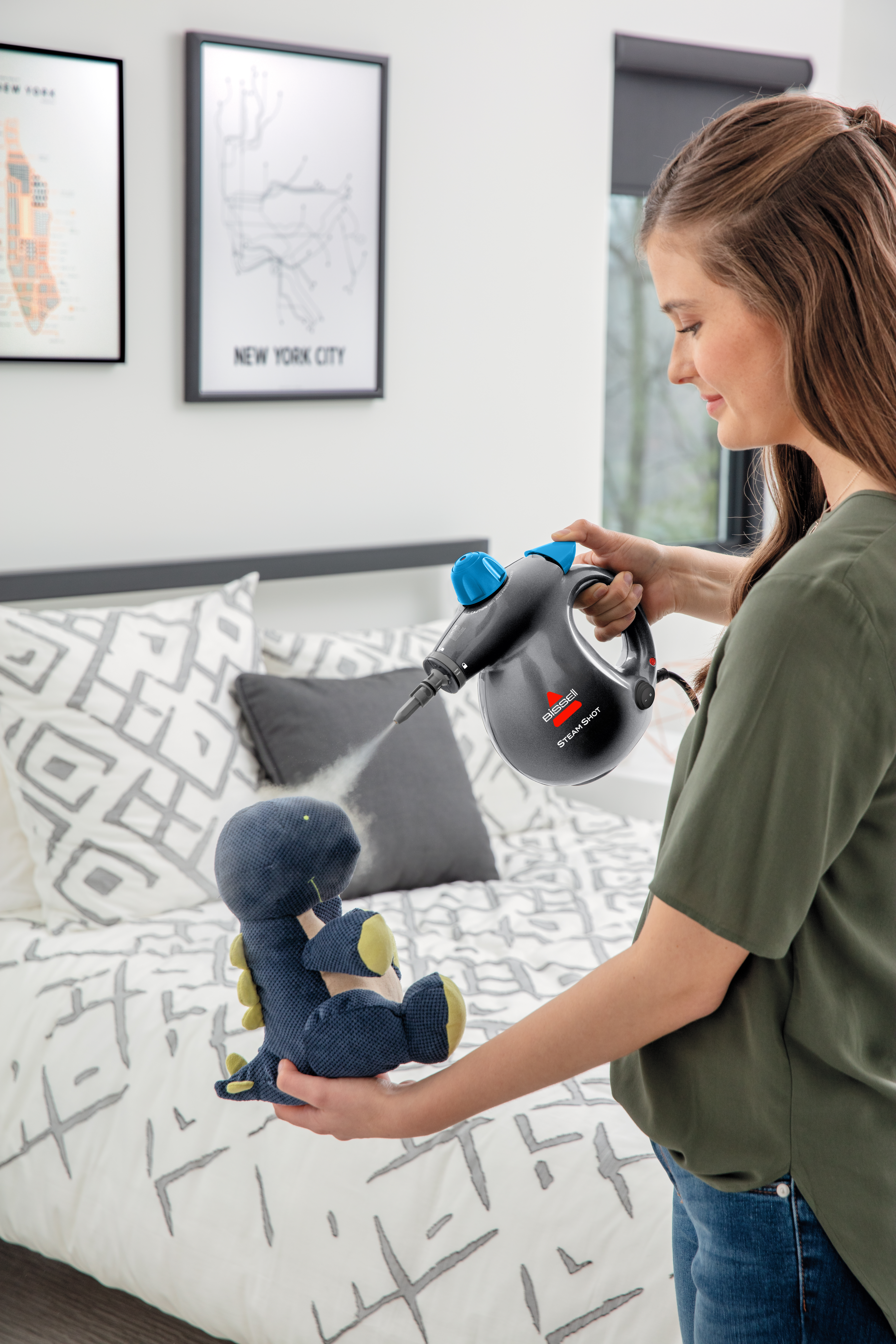 Bissell Steam Shot Multipurpose Steam Cleaner and Sanitizer | 4267N | Power 1050 W | Steam pressure 4.5 bar | Water tank capacity 0.36 L | Titanium/Bossanova Blue