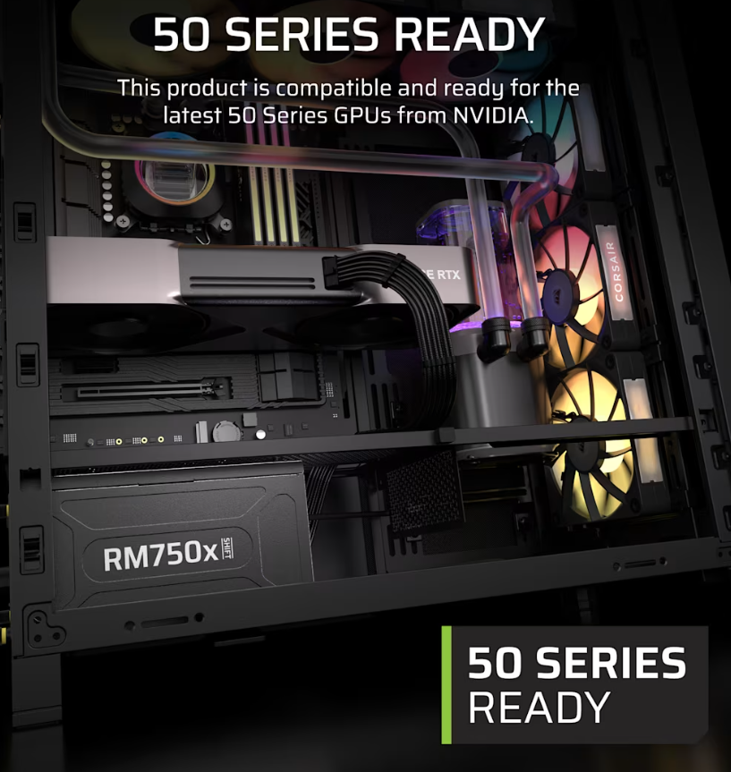 Corsair Fully Modular ATX Power Supply (EU) | RM750x SHIFT | 750 W | Black