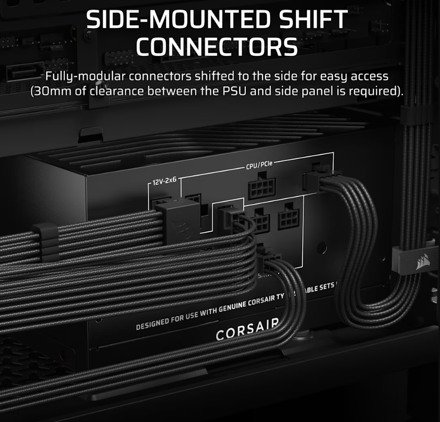Corsair Fully Modular ATX Power Supply (EU) | RM750x SHIFT | 750 W | Black