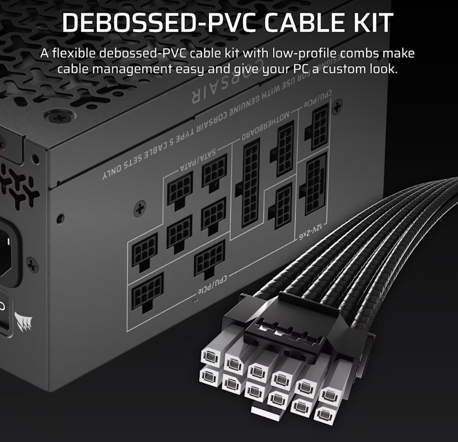 Corsair Fully Modular ATX Power Supply (EU) | RM1000x SHIFT | 1000 W | Black