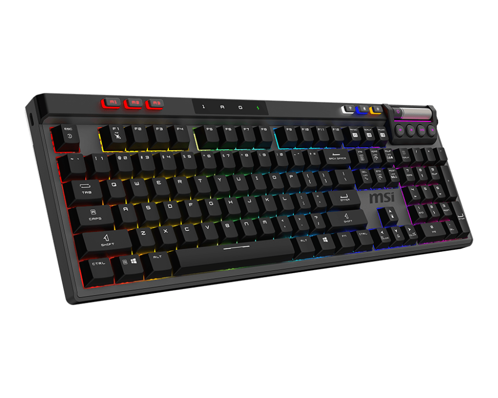 MSI STRIKE PRO WIRELESS | Gaming keyboard | Wireless | US | Kailh Midnight Pro Silent Tactile | Black